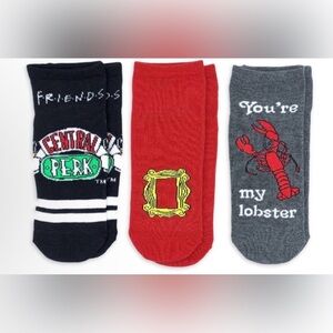 Friends Themed Socks no show 3pc set